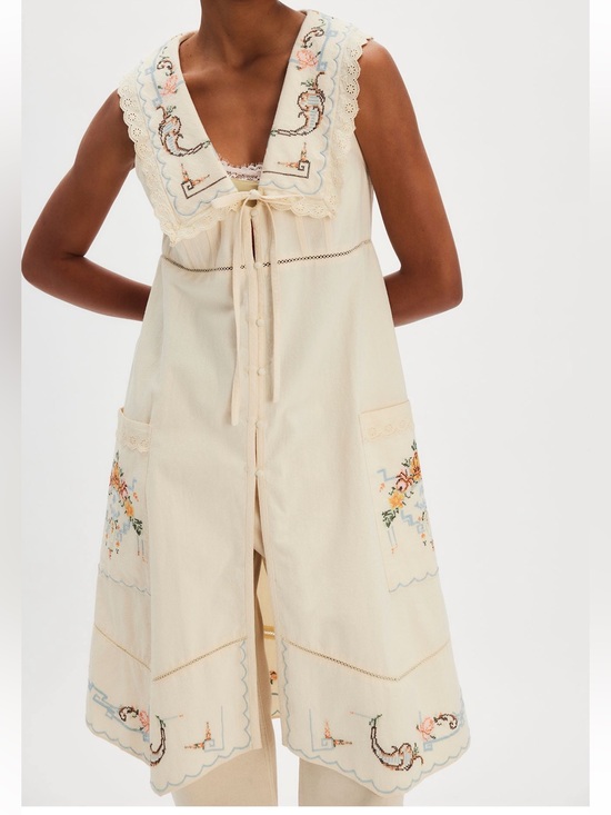 Free People Tops - NWOT Free People Allie Embroidered Vest- Ivory